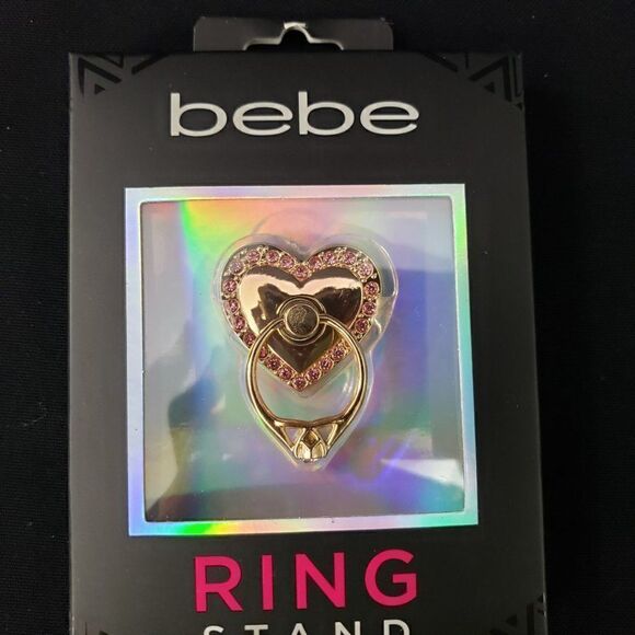 BEBE Ring Stand Cell Phone Heart - Picture 1 of 3